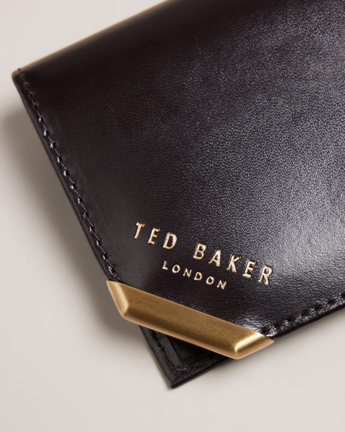 Porte-Carte Ted Baker Corner Detail Marron Chocolat Homme | VBZ-34317320